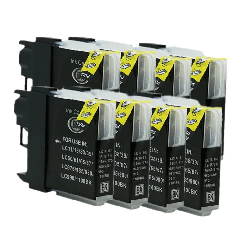 Замена LC-39 LC-60 LC-975 LC-985 чернильные картриджи для MFCJ265W MFCJ410 MFCJ415W MFCJ220 MFC-250C MFC-255CW - Цвет: 8BK
