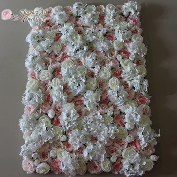 

3D Artificial Flower Wall Silk Rose and Hydrangea for Wedding and Party Backdrop Decoration
