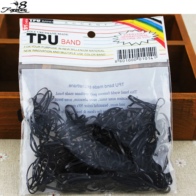 

300pcs/pack Rubber Rope Ponytail Holder Elastic Hair Bands Ties Braids Plaits hair clip headband Women Beauty Hair Accessories