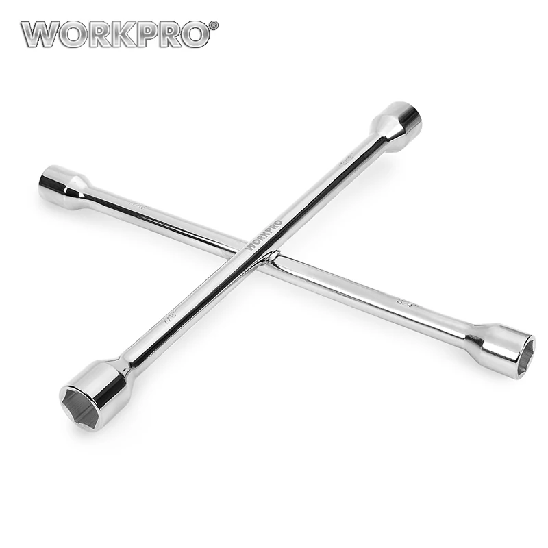 

WORKPRO Car Repairing Wrench Cross Socket Wrench Auto Tyre Remover Mounting Spanner 11/16 inch 3/4 inch 13/16 inch 7/8 inch