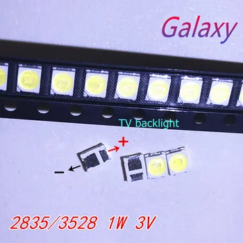 

4000PCS Original UNI LED 3528 2835 1210 Light Beads High Power 1W 3V 90LM Cool white For LED LCD TV Backlight Application