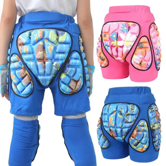 Новые детские 3D Защитные Короткие штаны для бедер, защитные штаны для стыков, защита от падения, для катания на лыжах, для катания на коньках, для катания на лыжах, Sno