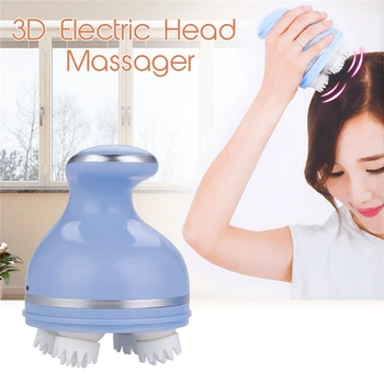 

3D Electric Head Massager Whole Body Massage Roller Rechargeable Cordless Scalp Massager Relieve Headache Ease Head Fatigue 35