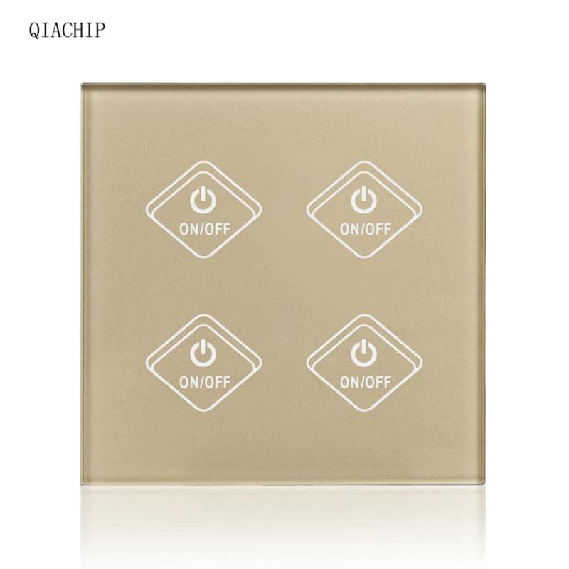 

4 Gang Light Wall Switch APP Remote Control Work with Amazon Alexa Google Home WiFi Smart Touch Function Switch UK Plug Z2