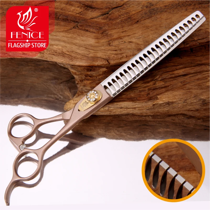 Ceny Fenice Professional JP440c 7.0 cala 7.5 cala High end Pet nożyczki do pielęgnacji psów nożyce do cieniowania przerzedzenie około 75%