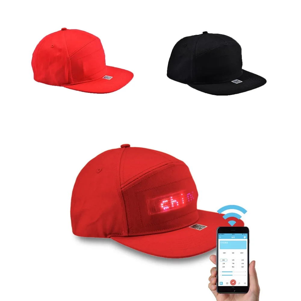 Управление мобильным приложением светодиодный Bluetooth шапка в стиле хип-хоп шляпа для вечерние головные уборы безопасности для верховой езды спортивный фонарик для путешествий для мужчин и женщин реклама