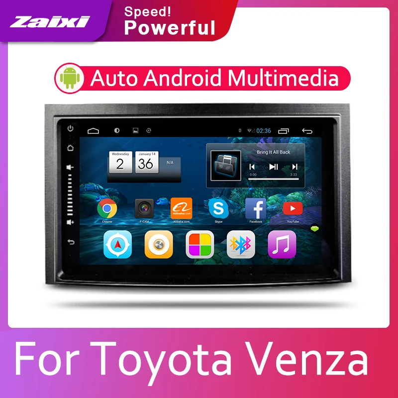 ZaiXi 2din автомобильный мультимедийный Android Авторадио автомобильный проигрыватель с радио и GPS для Toyota Venza 2008~ Bluetooth WiFi Mirror link Navi