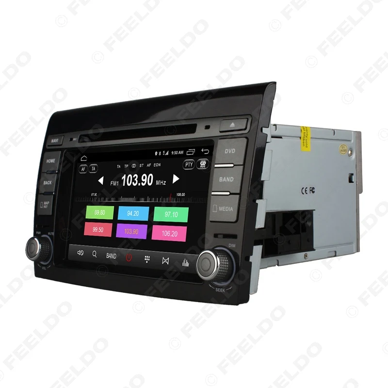 Best FEELDO 7"  Android 6.0 (64bit) DDR3 2G/32G/4G LTE Octa Core Car DVD GPS Radio Head Unit For Fiat Bravo(2007~2012) #2456-F4 2