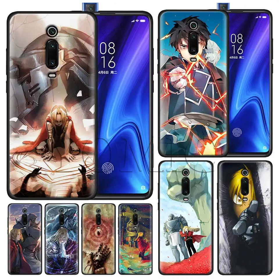 

Full metal Alchemist BROTHERHOOD Black Case for Xiaomi Redmi Note 7 7s K20 5 6 Pro Redmi 6 6 5 5Plus 4X S2 Y3 Silicone Soft Case