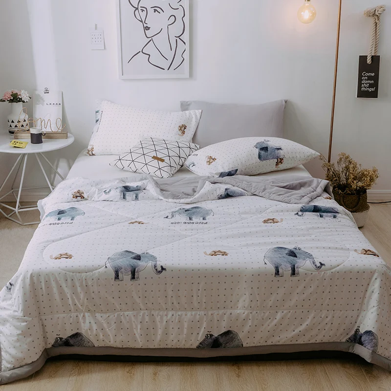 

tortoise elephant 1PCS wash cotton soft bedspread coverlet/bed cover,also good use as summer blanket 145x195/175x195/195*225cm