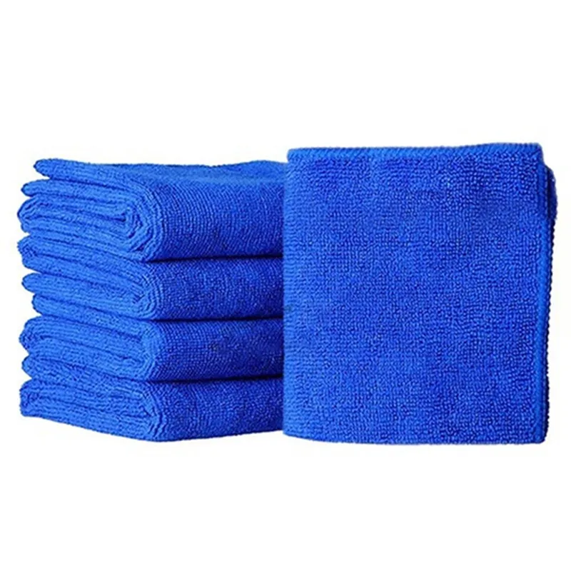 5 шт. синяя мягкая Абсорбирующая моющаяся ткань для автомобиля авто Уход микрофибра чистящие полотенца - Цвет: Синий