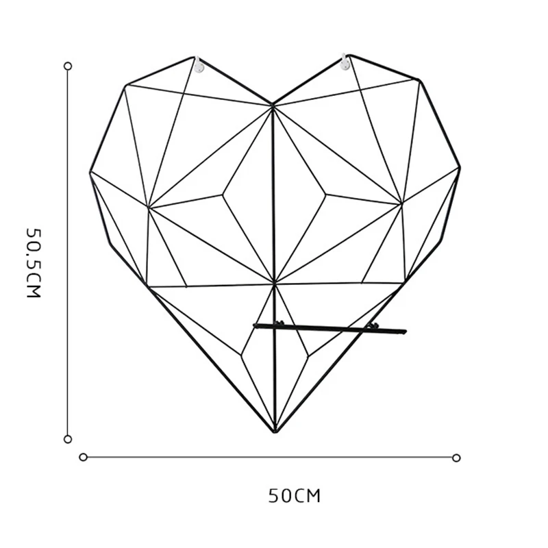 Металлическая сетка в форме сердца декор для стен полка для хранения DIY Сетка настенные фотографии Держатель для открытки стеллаж для хранения Домашний декор для спальни