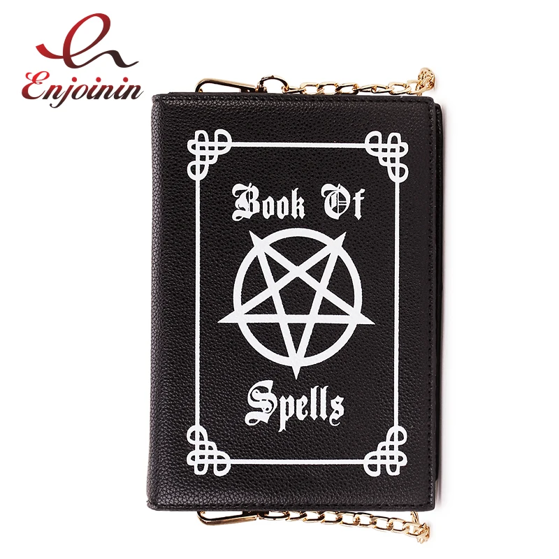 Сумка мессенджер Dark Magic Book черная модная для девушек|Клатчи| |