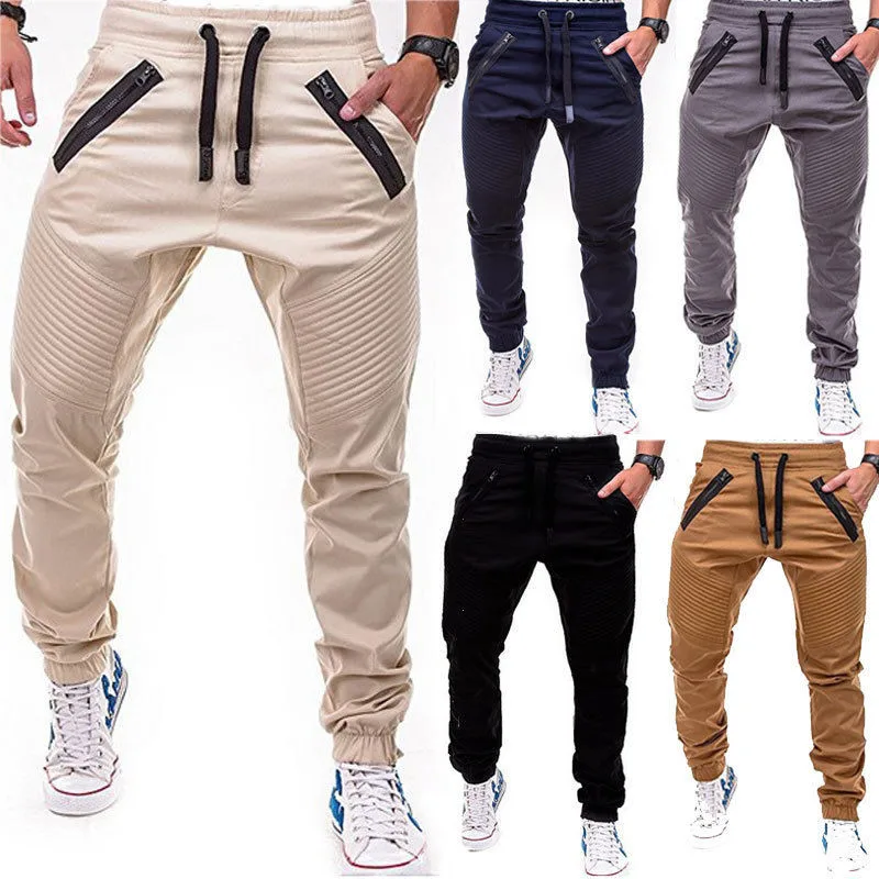 

Hot Sales Men Gym Casual Sport Trousers Tracksuit Bottoms Skinny Joggers Sweat Pants Slim Fit Straight Pencil Jogger Cargo Pants
