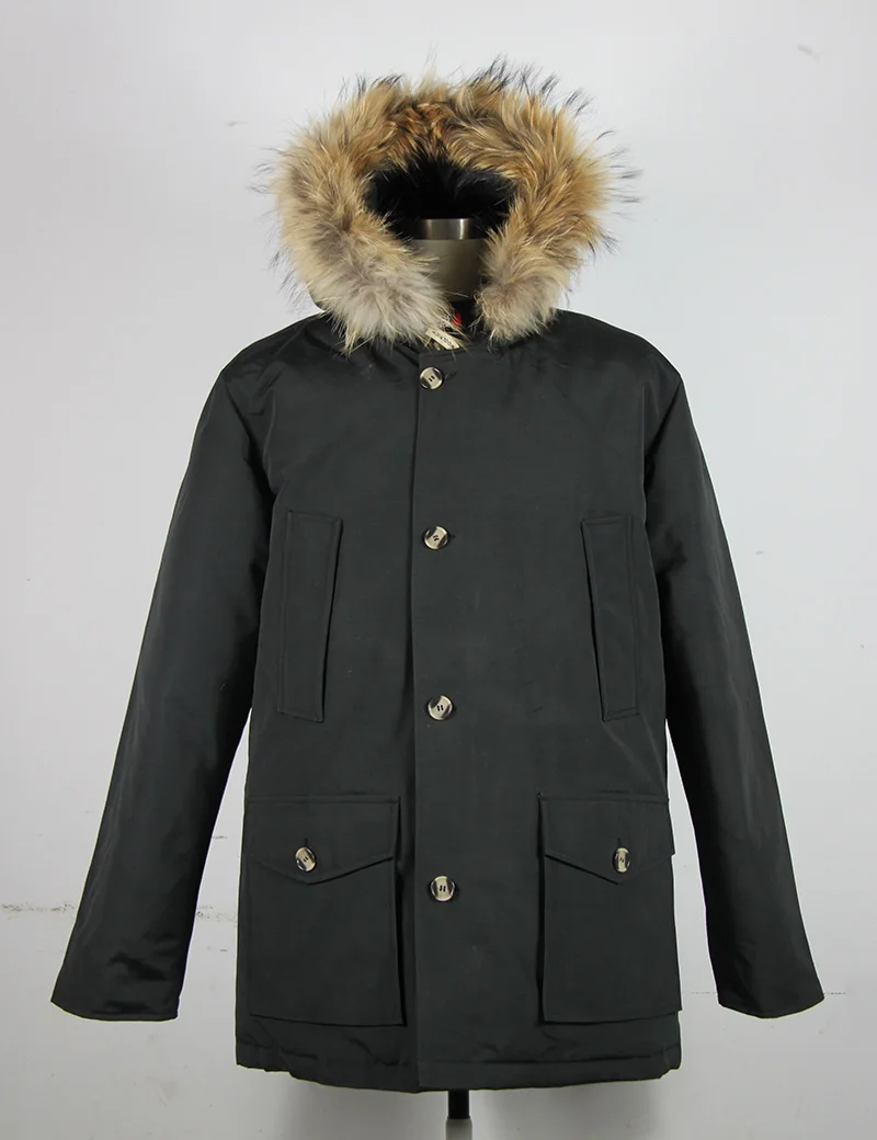 2017 Brand New Mens Men s Arctic Down Parka With Big Removeable Raccoon Fur Thick Winter