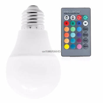 

85-265V 10/15W E27 RGB LED Light Color Change Lamp Bulb + Remote Control