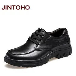 JINTOHO/Мужские модельные туфли из натуральной кожи; итальянская кожаная мужская обувь; блестящие мокасины; sapatos masculino; большие размеры 37-50