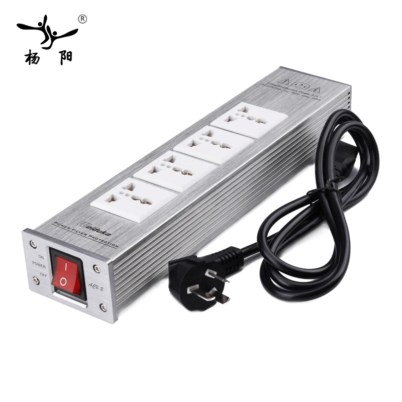 YYAUDIO AC2 2 HIFI audio power filter socket HiFi Power Filter Plant Schuko Socket