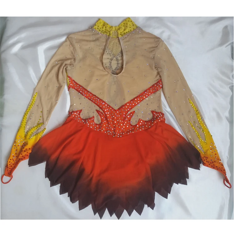 shippingredrhythmic тренировочная одежда для занятий гимнастикой ручной работы для танцев Катание на коньках девушка 7 years451