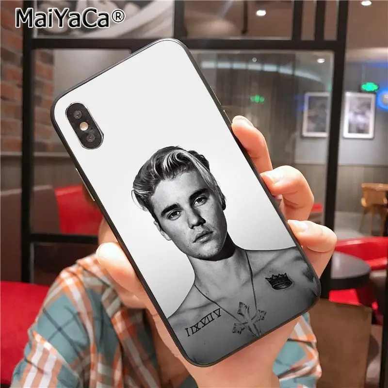 MaiYaCa Justin Bieber New Arrival Phone Ultrathin Case for iPhone X XS XR XS MAX 7plus 6 6s 7 8 8Plus 5 5S 5C case