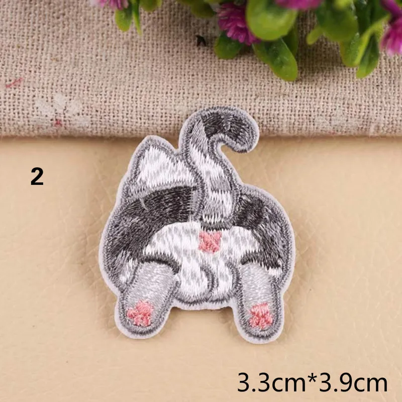 Высокое качество DIY нашивки в форме животных Kitty Вышивка Железо на заплатках для