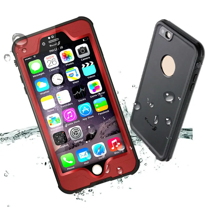 bilder für Redpepper Robust 4-angle IP68 Wasserdicht Stoßfest Unterwassergehäuse für iPhone 6 6 s Plus Telefon Abdeckung Coque Capinha bilder für Redpepper Robust 4-angle IP68 Wasserdicht Stoßfest Unterwassergehäuse für iPhone 6 6 s Plus Telefon Abdeckung Coque Capinha