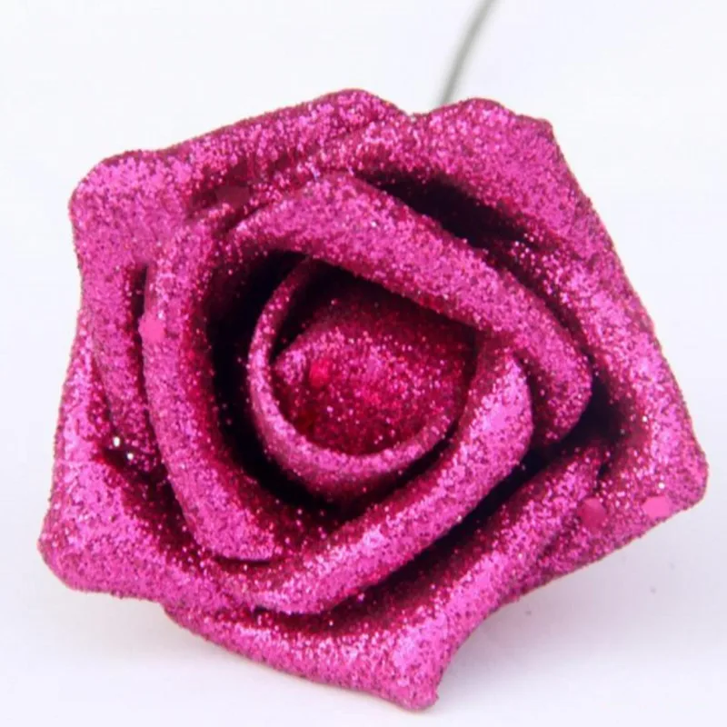 10PCS Foam Fake Flores PE Roses DIY Handmade Blue Gold Sequins Artificial Flowers for Wedding Valentine's Day Decoration 10PCS Foam Fake Flores PE Roses DIY Handmade Blue Gold Sequins Artificial Flowers for Wedding Valentine's Day Decoration