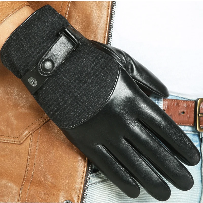 Men's Leather Gloves Men Touch Screen Gloves Good Quality Really
