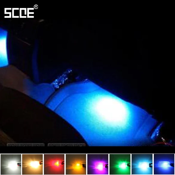 Светодиодный светильник SCOE 2x3SMD для Skoda Octavia 1Z3 1Z5 синий белый|light source|car styling ledled interior
