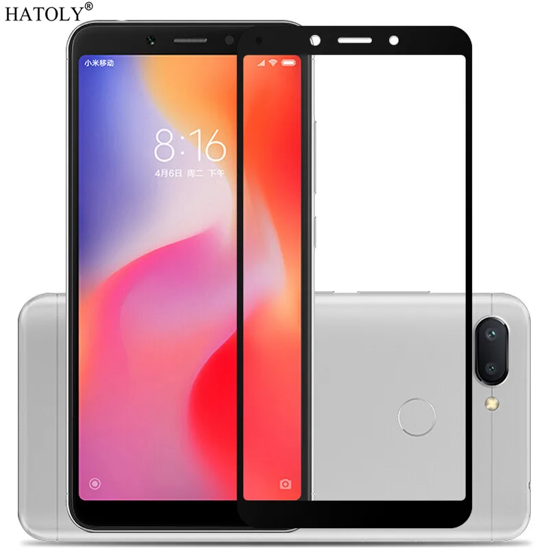 Закаленное стекло для Xiaomi Redmi 6A Защитное экрана полное покрытие стеклянная