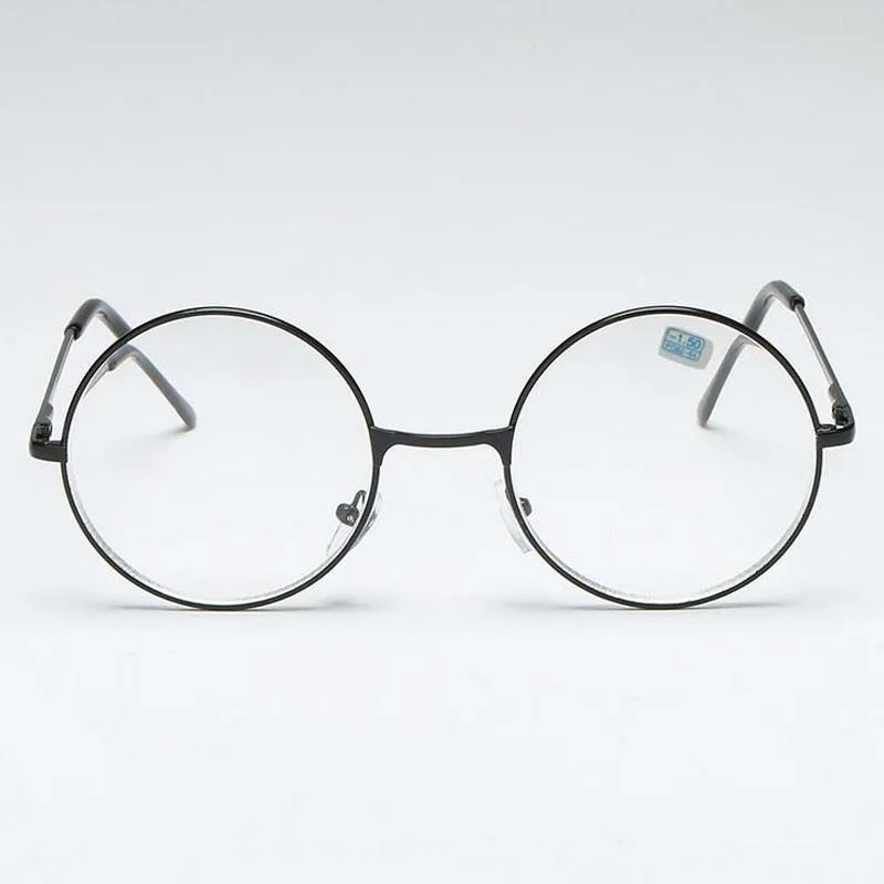Myopia Optical Glasses Round Retro Metal Frames Clear Lens-1.0 to-4.0 For Men Women