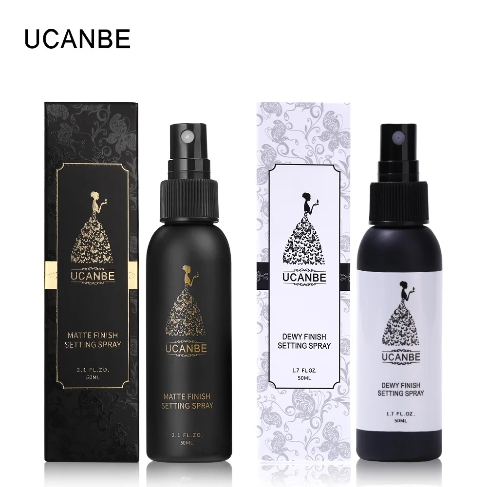 

UCANBE Dewy or Matte Finish Setting Spray Face Makeup Mist Long Lasting Foundation Protection Oil-control Base Cosmetics Fixer