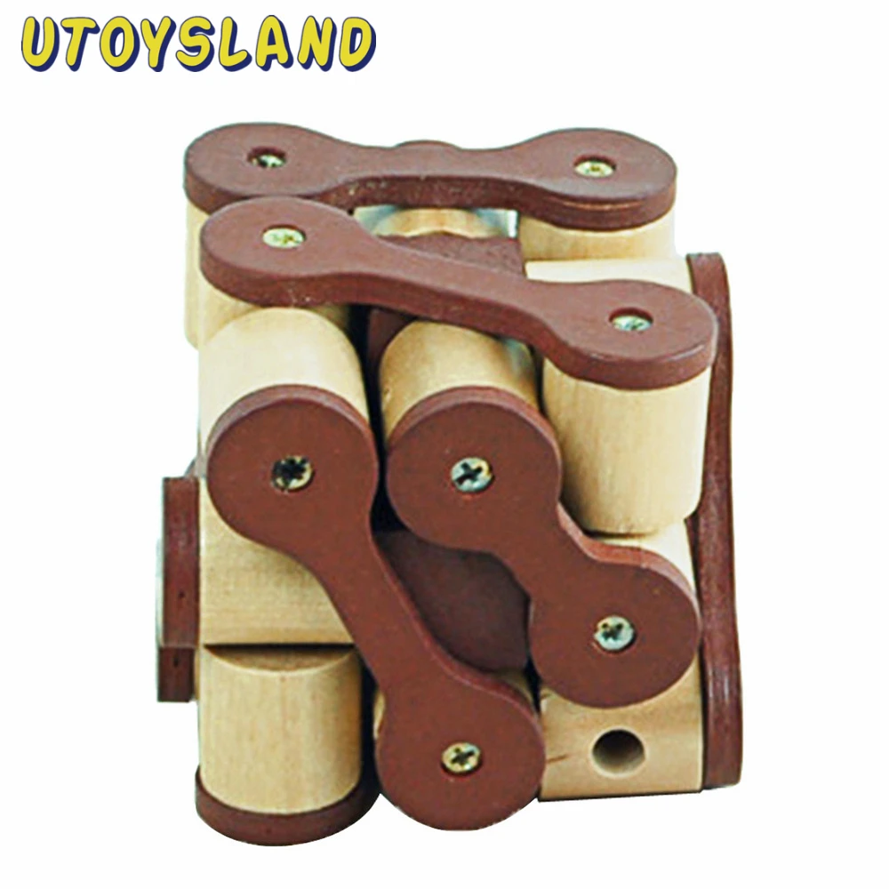 

UTOYSLAND Brain Training Toy Intricate "Chain Reaction" Kong Ming Lock Luban Lock Wooden  Educational Toy for Adult Children