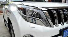 

Lapetus Front Face Head Lights Lamps Eyelid Eyebrow Cover Trim For Toyota Land Cruiser Prado FJ150 2014 - 2017 Auto Accessories