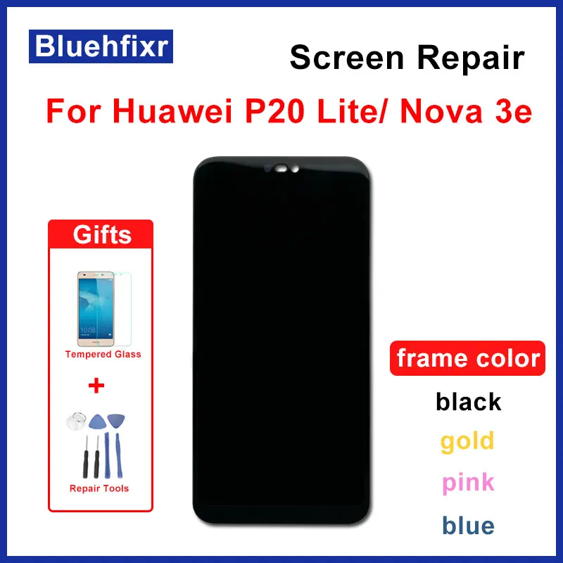 5 84 дюймов качество AAA экран с рамкой для Huawei P20 Lite ЖК дисплей сенсорный Nova 3e ANE LX1