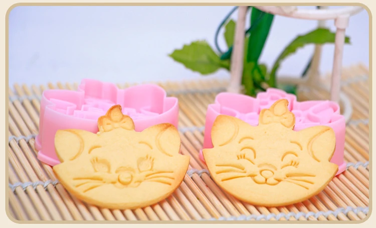 2 шт./компл. Marie Cat Формы Торт Cookie Mold Cutter Fondant выпечки инструмент печенье довольно мультфильм Форма печенье плесень