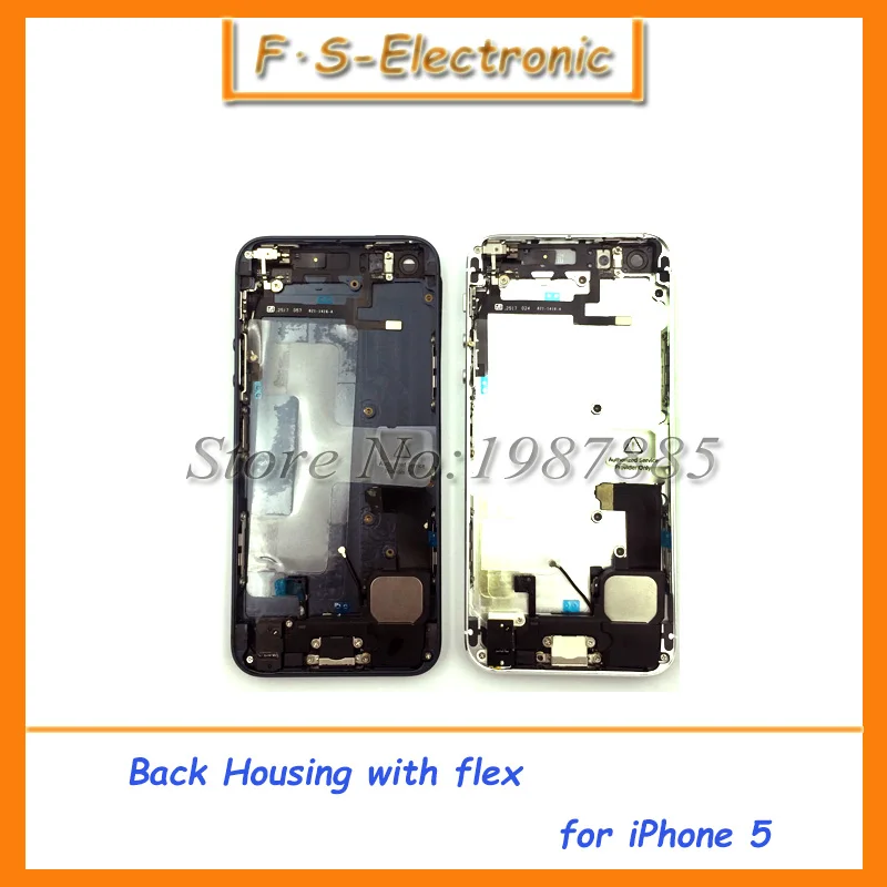 New Replacement parts for iphone 5 5s full housing case metal alloy back cover flex cable
