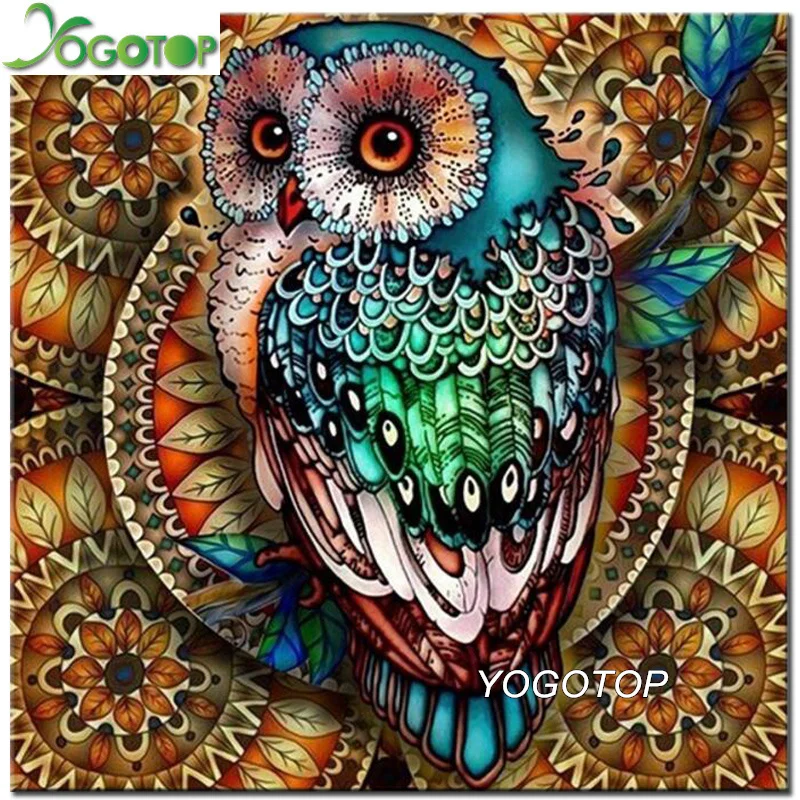 

YOGOTOP Full Square/Round Drill art 5D DIY Diamond Painting"mandala owl" Embroidery Rhinestones Mosaic Christmas Decor YY045