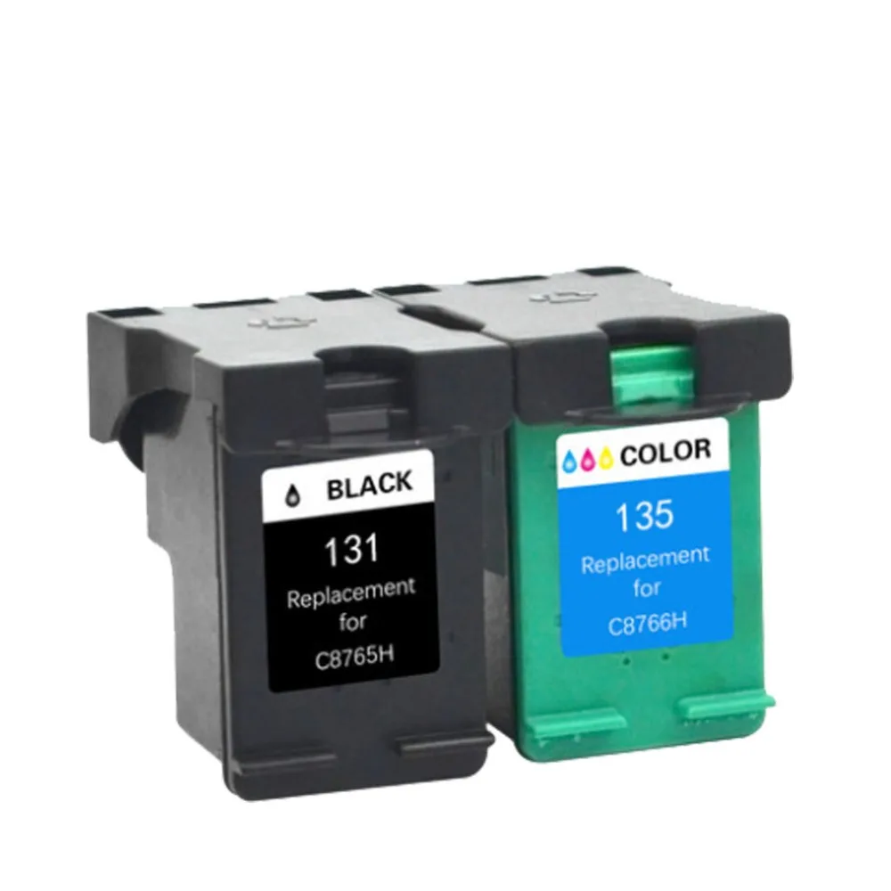 2PK compatible Ink Cartridge for HP 131 XL 135 XL 131XL 135XL for HP Deskjet 5743 5940 5943 6843
