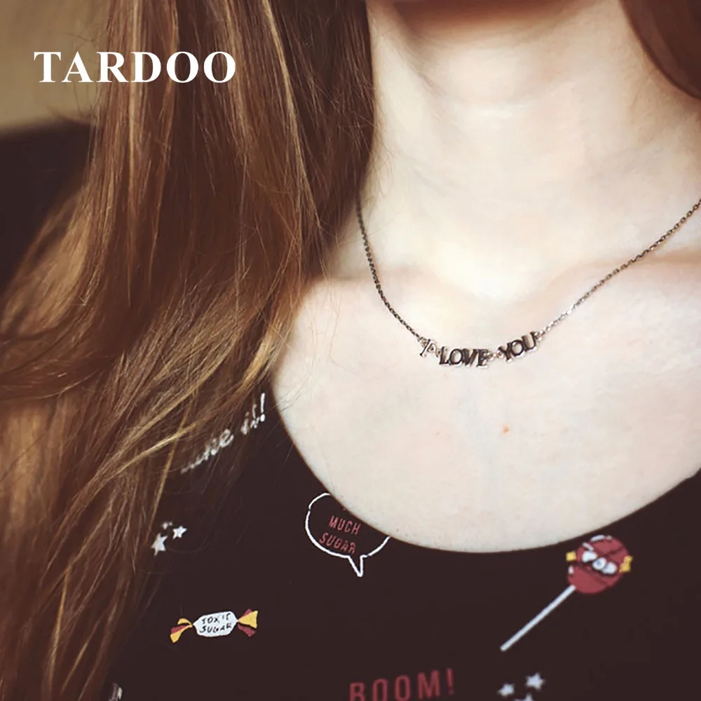 

Tardoo Really 925 Sterling Silver Necklaces & Pendants for Women Love You Pendants Wedding&Anniversary Brand Fine Jewelry