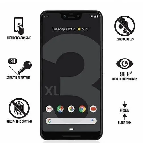 9 H 0,3 мм толщиной 2.5D Премиум Закаленное стекло пленка для Google Pixel 3 3XL Защитная пленка для экрана