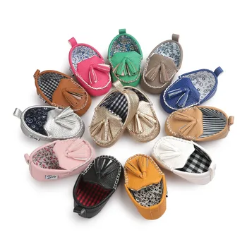 

PU leather Baby mocassin ommino girls boys First Walkers hot moccs shoes Soft Sole Non-slip Fashion Tassels Newborn Shoes.CX102C