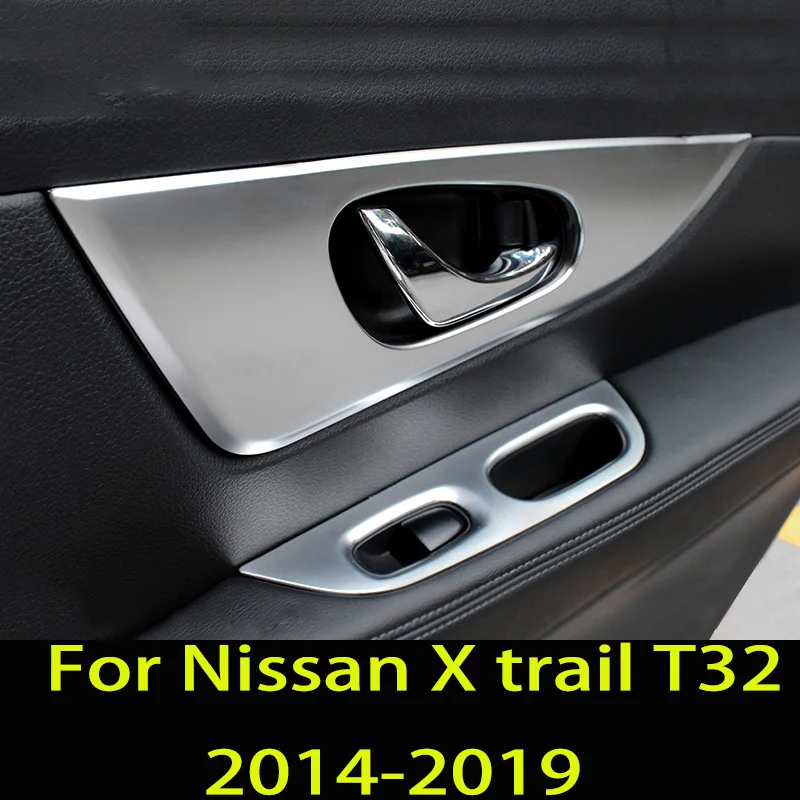 Для Nissan X trail T32 X-trail- внутренняя дверная чаша поручень окно декоративная рамка выключателя внутренняя ручка Рамка Автозапчасти