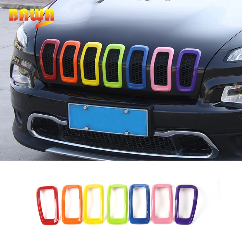 BAWA Racing Grills ABS Multicolor Car Front Grilles Cover Decoration