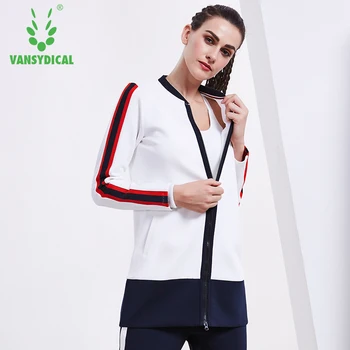 

Vansydical Women Running Jackets Yoga Jacket Windproof Hooded Zipper Sports Suit Breathable Fitness Workout Sportswear Tank Tops