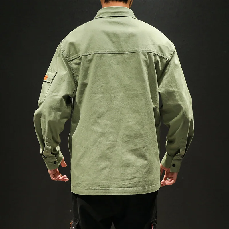 M-4XL 5XL повседневные мужские рубашки slim fit высокого качества карго классическая мужская рубашка плюс размер Весенние мужские рубашки