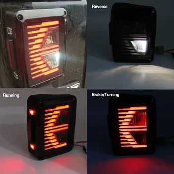 

US/EU Version LED Tail Lights 2007-2017 for Jeep Wrangler JK with Brake Backup Reverse Turning Signal Light Tail Lamp Assembly