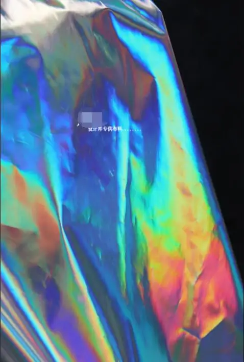 ZENGIA 50 см* 150 см модные ТПУ Красочные лазерные тонкие зеркальные флуоресцентные сумки для одежды водонепроницаемая ткань
