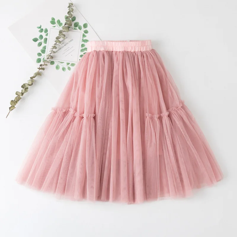 Весенне-осенняя юбка для девочек, модные детские фатиновые юбки, детская Пышная юбка-американка, праздничная юбка принцессы, RT335