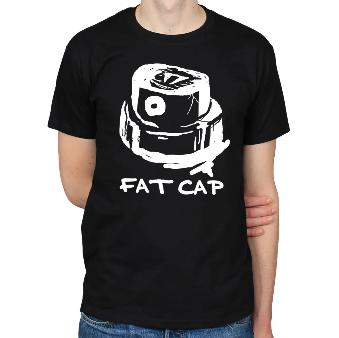 FAT CAP SPRAYPAINT GRAFFITI STREET ART TAGGING BOMBING SCENE T-SHIRT TEE High Quality Men T Shirts top tee | Мужская одежда